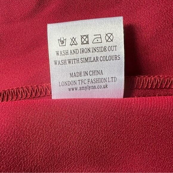 AMYLYNN Backless Satin Dress Jolie Satin Slip Dress in Burgundy Size Small - Picture 9 of 15